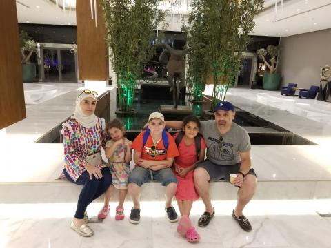 Ahmed with his family